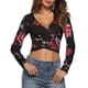 thumbnail image 2 of de Floral Estampado Mujeres Cuello V Ropa Deshierbe METRO, 2 of 9