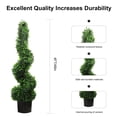 thumbnail image 2 of LINBONIO 3FT Artificial Spiral Boxwood,Topiary Trees Artificial Outdoor-Indoor Outdoor Decor - Plastic Pots - Set of 2, 2 of 7