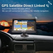 URFRU 9 inch GPS Navigation with Offline Maps for Truck, RV, Pickup and Car