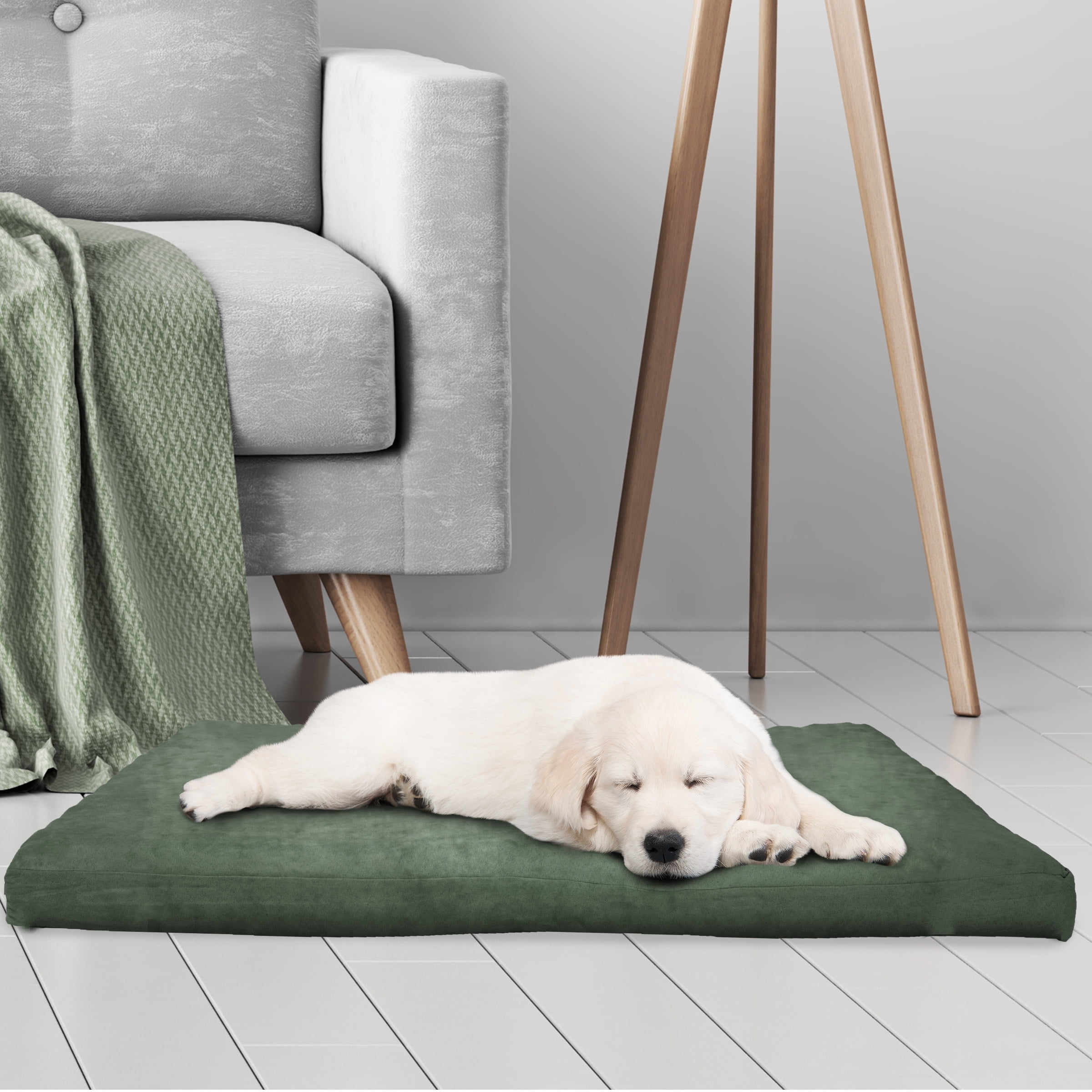 PETMAKER 25.5x19-Inch Orthopedic Dog Bed with Removable Cover (Green)
