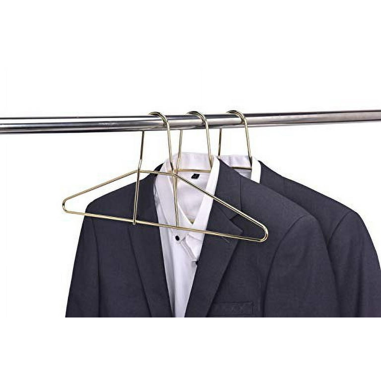 Adult 42cm Gold Matt Metal Coat Suit Clips Clothes Hangers Storage 10/30PACK