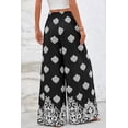 thumbnail image 4 of FreshPretty Women Wide Leg Pants Casual High Waist Floral Palazzo Pants for Women Flowy Trendy Lounge Boho Beach Trousers Pockets, 4 of 8
