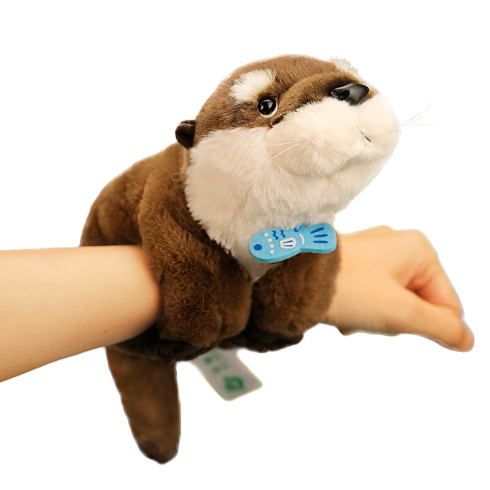 Otter Stuffed Plush Slap Bracelet, Otter Snap Bracelet, Stuffed Animal Plush Toys