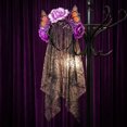 thumbnail image 4 of UNLLLL Halloween Large Rose Headband with Sheer Overlay, Gothic Bride Hair Accessory, Fancy Dress Costume Prop, for Themed Parties and Events (Purple), 4 of 7