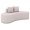 Grey, variant on Costway 78.5" Sofa Couch Upholstered Curved Sofa with 2 Cozy Pillows Low Backrest Gray Gray