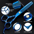thumbnail image 3 of Juego de tijeras de corte de pelo XUGOU de acero inoxidable azul, 3 of 7