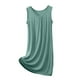 thumbnail image 2 of Camisón de poliéster para mujer, vestido informal holgado de verano, sin mangas, color liso, para casa, 2 of 5