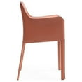 thumbnail image 5 of Manhattan Comfort Paris Saddle Leather Arm Chair in Clay Pink, 5 of 5