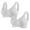 White, variant on 2 PCS Women's Plus Size Wireless Bralette Floral Rhinestone Full Coverage Bras Support Push Up T-Shirt Bra, 90BCD