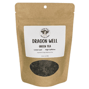 Dragon Well Loose Leaf Green Tea, Longjing, High Caffeine Equal to Coffee, 1oz Pouch, Witchy Pooh's