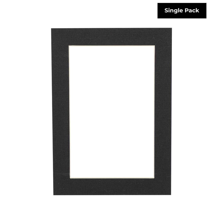 12x18 Mat for 18x24 Frame - Precut Mat Board Acid-Free Show Kit with  Backing Board, and Clear Bags Textured Black 12x18 Photo Matte For a 18x24