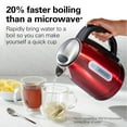 thumbnail image 4 of Hamilton Beach Electric Tea Kettle, Water Boiler & Heater, 1.7 Liter, Cordless Serving, 1500 Watts for Fast Boiling, Auto-Shutoff and Boil-Dry Protection, Red with LED Light Ring (41060) 1.8 Quart, 4 of 16