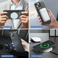 thumbnail image 3 of for iPhone 13 Detachable Magnetic Wallet Case with RFID Blocking Card Slots, PU Leather Kickstand Cover with Magnetic Clasp, Shockproof Drop Protective Classic Flip Case, Black, 3 of 10