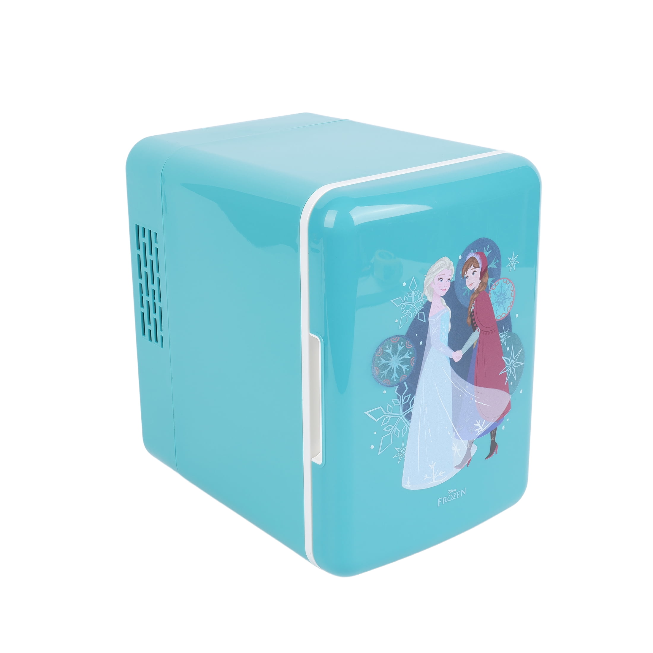 Disney Frozen Mini Fridge 4L 6 Can – Portable Cooler for Drinks, Skincare & Snacks, Kids Bedroom, Elsa & Anna Personal Refrigerator, Blue