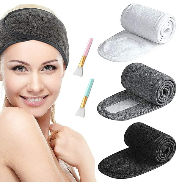 3 Pcs Spa Facial Headband,Makeup Headband, Head Wrap Headband Stretch