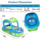thumbnail image 4 of Baby Inflatable Pool Float With Canopy, Car Shaped Swim Float Boat For Infant Toddler Kids, 4 of 5