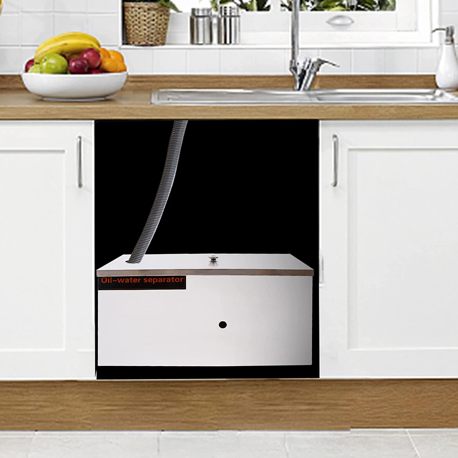 DENEST Commercial 3.5GPM Grease Trap Oil Water Separator Interceptor Stainless Steel