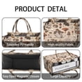 thumbnail image 4 of Large Capacity Tote Bag,Brown Mushroom Specimen Beige Pattern Handbag Fashion Luxury Tote Bag,15.7"x13"x 5.1" Inches,Laptop Compatible, 4 of 6