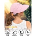 thumbnail image 2 of Women's Packable Wide Brim Visor Sun Hat Lightweight Summer Outdoor Cap, 2 of 7