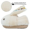 thumbnail image 4 of Otqutp Unisex Toddler Fashion Shoes Cute Autumn and Winter Girls Slippers Flat Bottom Soft Warm and Comfortable Solid Color Cute Rabbit Shape(White,2-2.5 Years), 4 of 6