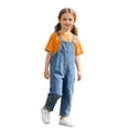 thumbnail image 5 of Baby Overalls Adjustable Straps Denim Overallswith Orange Top Sleeveless Jumpsuit & Rompers Girls Rompers 8-9 Years, 5 of 5