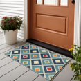 thumbnail image 2 of LR Home Elise 2' x 3' Blue Diamond Hi-Low Indoor/Outdoor Area Rug, 2 of 9