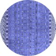 thumbnail image 1 of Ahgly Company Indoor Round Abstract Blue Modern Area Rugs, 8' Round, 1 of 4