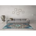 thumbnail image 3 of Ahgly Company Indoor Round Persian Light Blue Traditional Area Rugs, 5' Round, 3 of 4