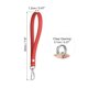 thumbnail image 2 of Llavero de cuero PU Uxcell, soporte de llaves con anillo de metal plateado y bloqueo anti pérdida para billetera o bolso, rojo, 2 of 6