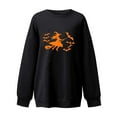 thumbnail image 3 of Halloween Womens Sweatshirts Crewneck Printed Shirts Fall Winter Long Sleeve Sweaters Casual Round Neck Blouses Loose Fitting Sweatshirt Pullover Top Halloween Costumes, 3 of 3