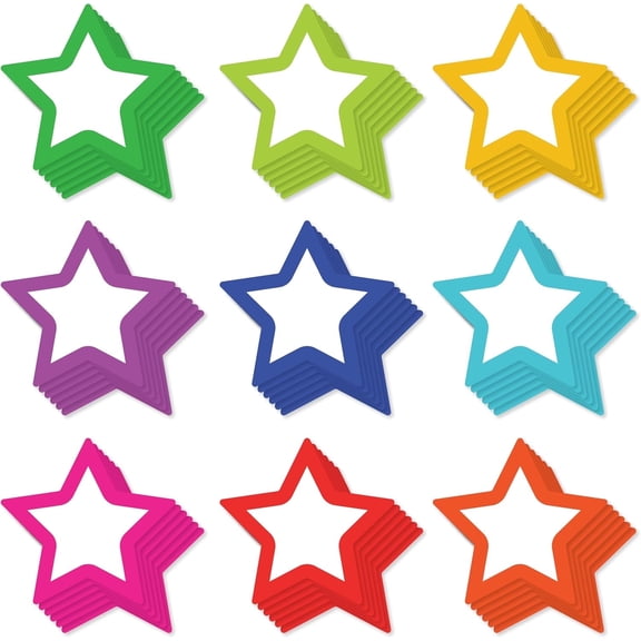 Sutter Signs Paper Star Cutouts 108pcs - 3x3 Bulletin Board Cutouts & Star Party Decorations for Classroom Crafts