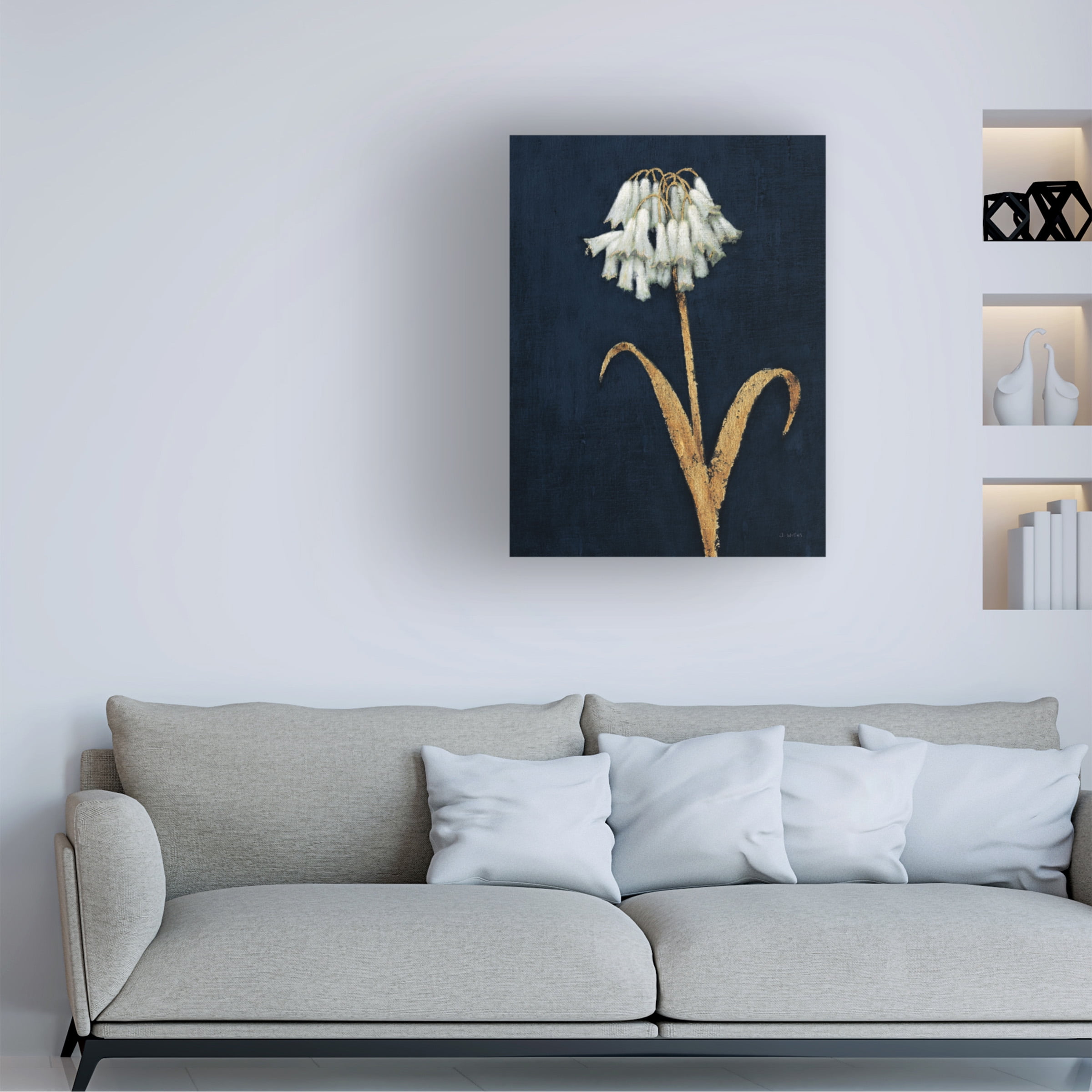 Trademark Fine Art James Wiens Shimmering Summer II Indigo Crop Canvas Wall Art - 18x24