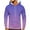 Purple, variant on QUINDOS Sweatshirts for Men American Flag Gradient Color Hoodies for Men Thick Long Sleeve Casual Pullover Tops Kangaroo Pocket
