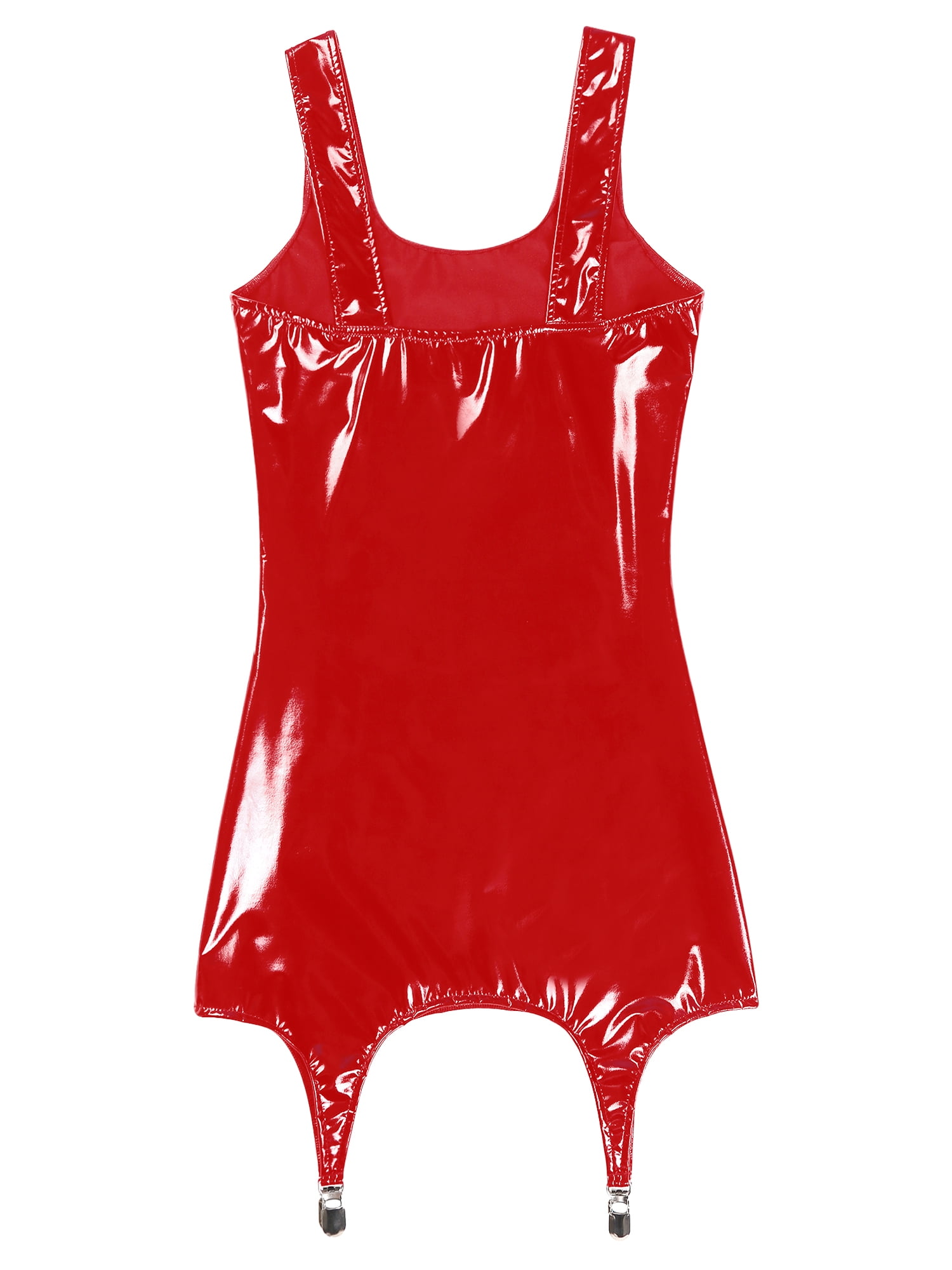 ZDHoor ZDHoor Women's PVC Leather Tank Top Bodycon Dress with Metal Clips  Club Party Latex Mini Dress Red XXL - Walmart.com