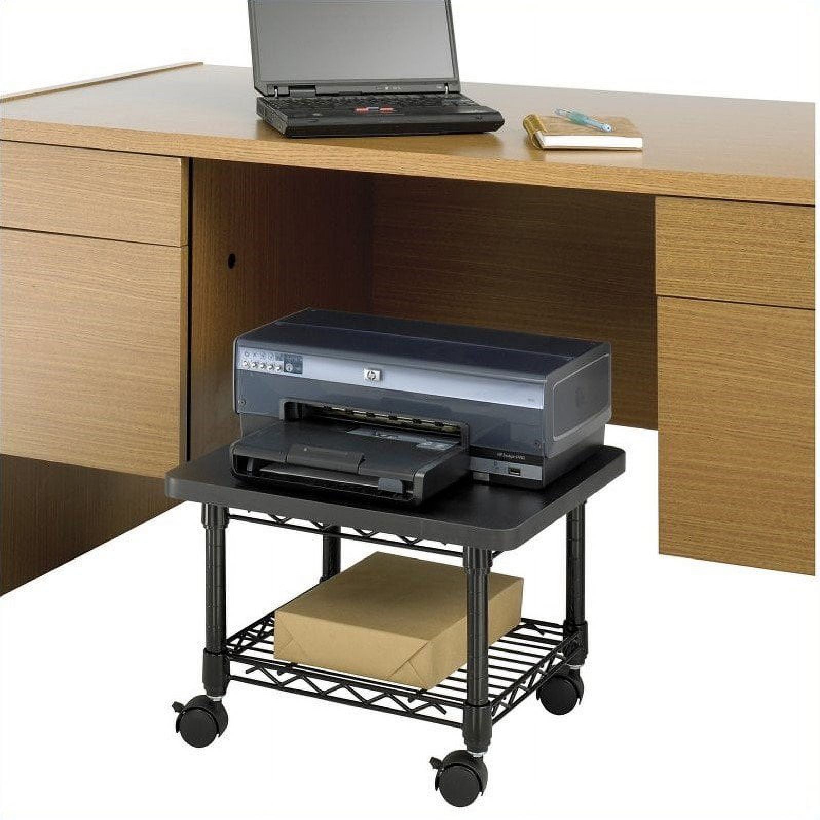 Safco Under-Desk Steel Frame Printer/Fax Stand in Black - image 2 of 7