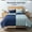 Navy, variant on DOMDEC Ultra Soft Diamond Stitch Design Reversible Quilt Set, Black/Dark Grey, Twin Size