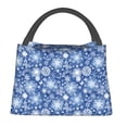 thumbnail image 1 of Balery whiet Snowflake blue background Bolsa de Aislamiento Portátil – Bolsa de Almuerzo con Forro de Aluminio Mejorado, Funda Impermeable y Fácil de Limpiar para Picnic y Caja de Almuerzo, 1 of 6