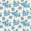 The Pioneer Woman 44" Cotton Cheerful Floral Sewing & Craft Fabric By the Yard, Blue and Off-White