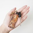 thumbnail image 4 of Wukai Hand Drawn Vintage Coffee Print Leather Car Keychain, Universal Key Fob Keychain, Leather Key Chain Holder for Men and Women,360 Degree Rotatable, 4 of 5
