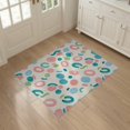 thumbnail image 3 of ODIKA 3'x5' Coral Pink Abstract Tufted Washable Accent Rug Playful Modern Design With Multicolor Shapes for Bedside, Nursery Room, Pet Friendly & Non-Shedding, 3 of 7