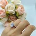 thumbnail image 7 of Pear Teardrop Bridal Ring Round Amethyst CZ 925 Sterling Silver Size 6, 7 of 7