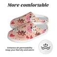 thumbnail image 6 of Daiia Cow Flower And Heart Print Women’s Fuzzy Slippers Memory Foam Lightweight House Shoes Cozy Loafer Flannel House Shoes-40/41, 6 of 7