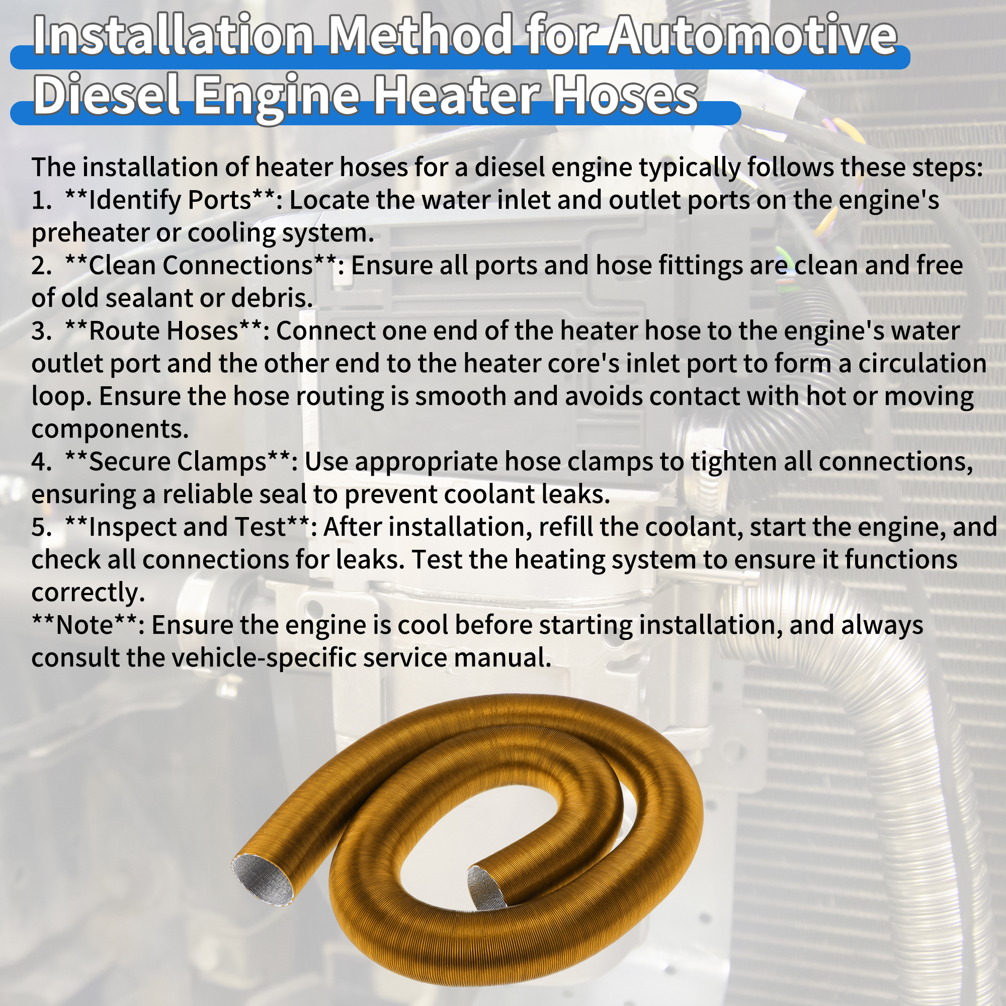 Unique Bargains 60mm Dia 300cm Car Heater Duct Pipe   Aluminum Foil Warm Air Ducting Hose for Diesel Heater Gold Tone