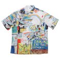 thumbnail image 3 of Camisa Informal De Manga Corta, Con Cuello Vuelto, Lavable, Estampada, Segura, Amigable Con La Piel, Hermoso Patrón Para Hombres Para Citas, Reuniones Para Fiestas En La Playa OTVIAP CE011019M, 3 of 8