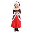 thumbnail image 6 of Odeerbi Girls Dress Baby Girls Clothes Toddler Winter Christmas Dress Up Princess Plush Dress Party Performance Clothes Children's Wear Red, 6 of 9