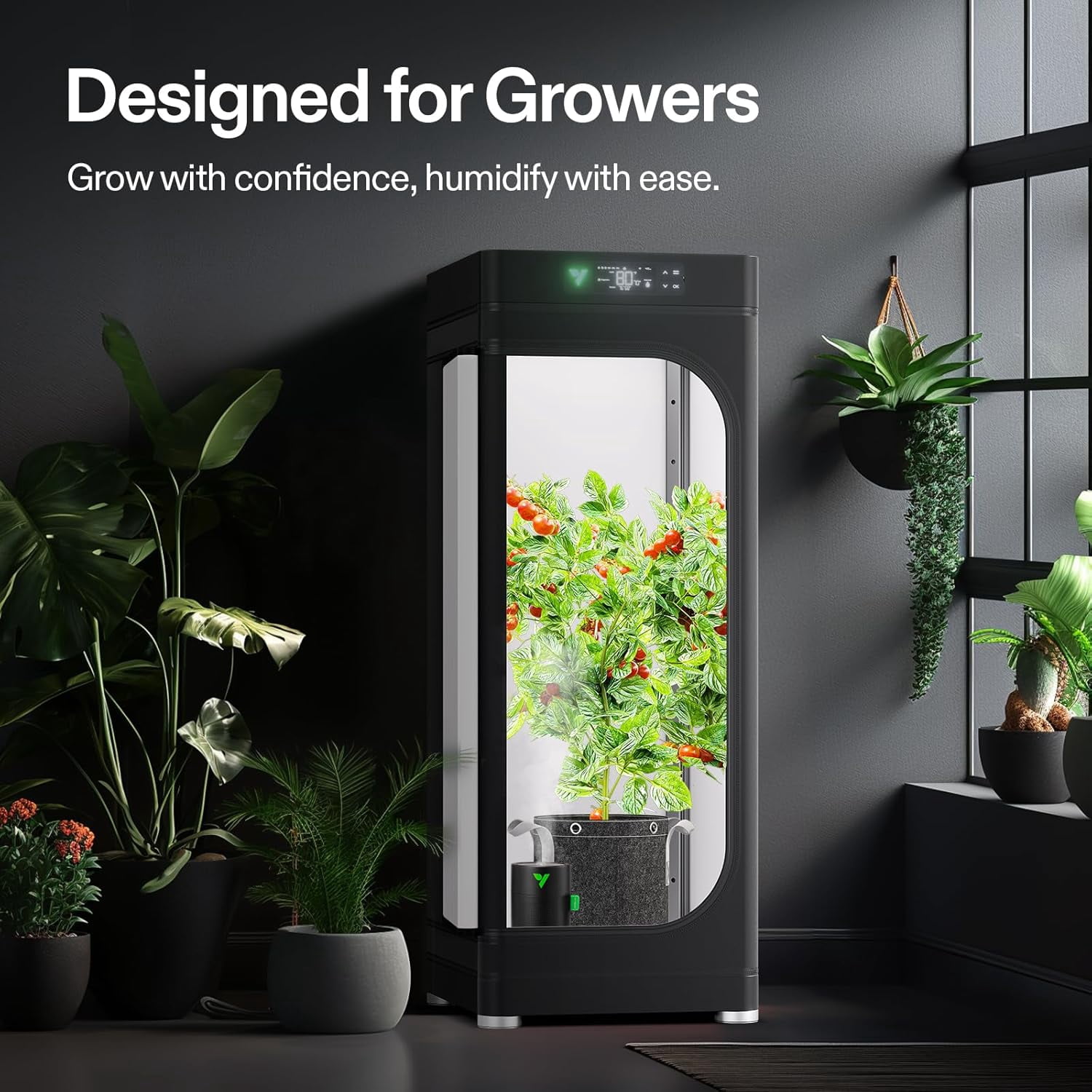 VIVOSUN AeroStream U075 USB Humidifier, 750ml Cool Mist Mini Humidifier with 2 Mist Modes, Auto Shut-Off, Smart Remote Control with VGrow, Designed for Small Grow Tents/VGrow
