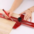 thumbnail image 6 of Gazechimp T Ruler Multi Angle Ruler Adjustable Carpenter Layout Tool for Carpentry Red, 6 of 8