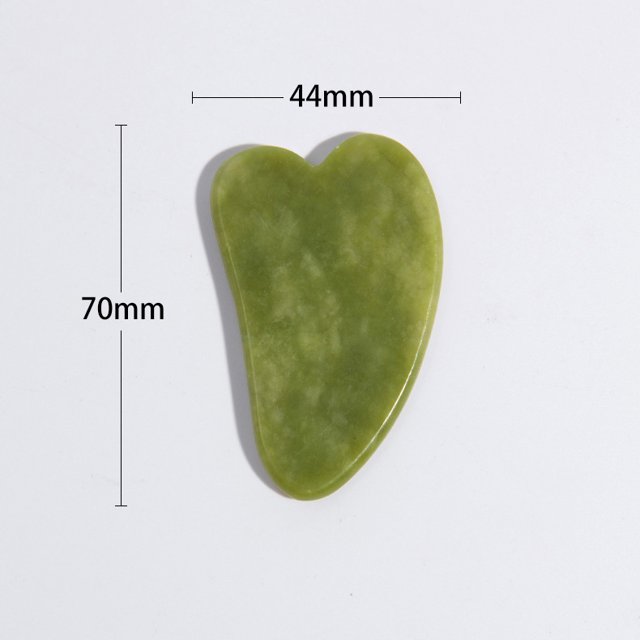 Rodillo masajeador de jade natural para rostro, cuerpo, espalda, pies, rodillo de masaje facial, antiarrugas, doble extremo, Gua Sha, piedra de jade