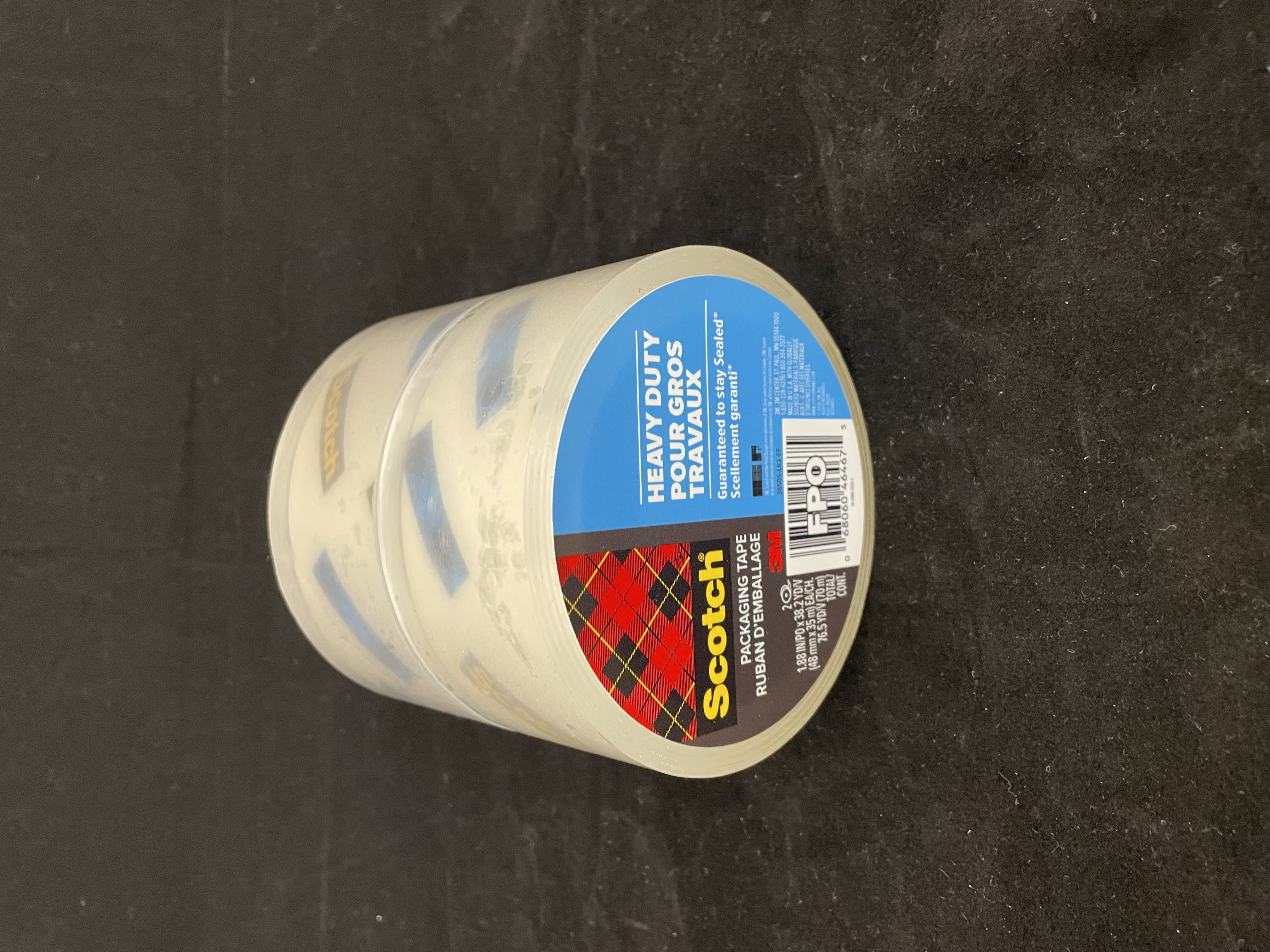 Scotch Heavy Duty Shipping Packaging Tape 142x, 3850x, 2 Rolls