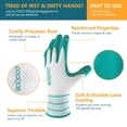 thumbnail image 2 of Guantes de jardinería COOLJOB, 6 pares, recubiertos de goma, talla grande, 2 of 6